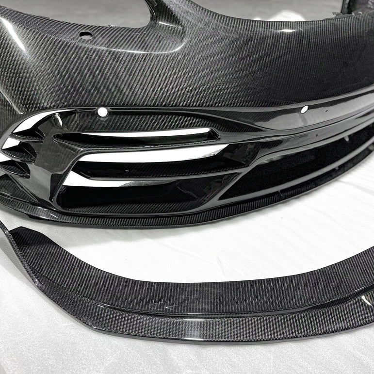 TAKD Carbon Pre - preg Carbon Fiber Front Bumper & Lip for Porsche 718 Boxster / Cayman Aftermarket Carbon Fiber Part / Bodykit - Robot Bodykits