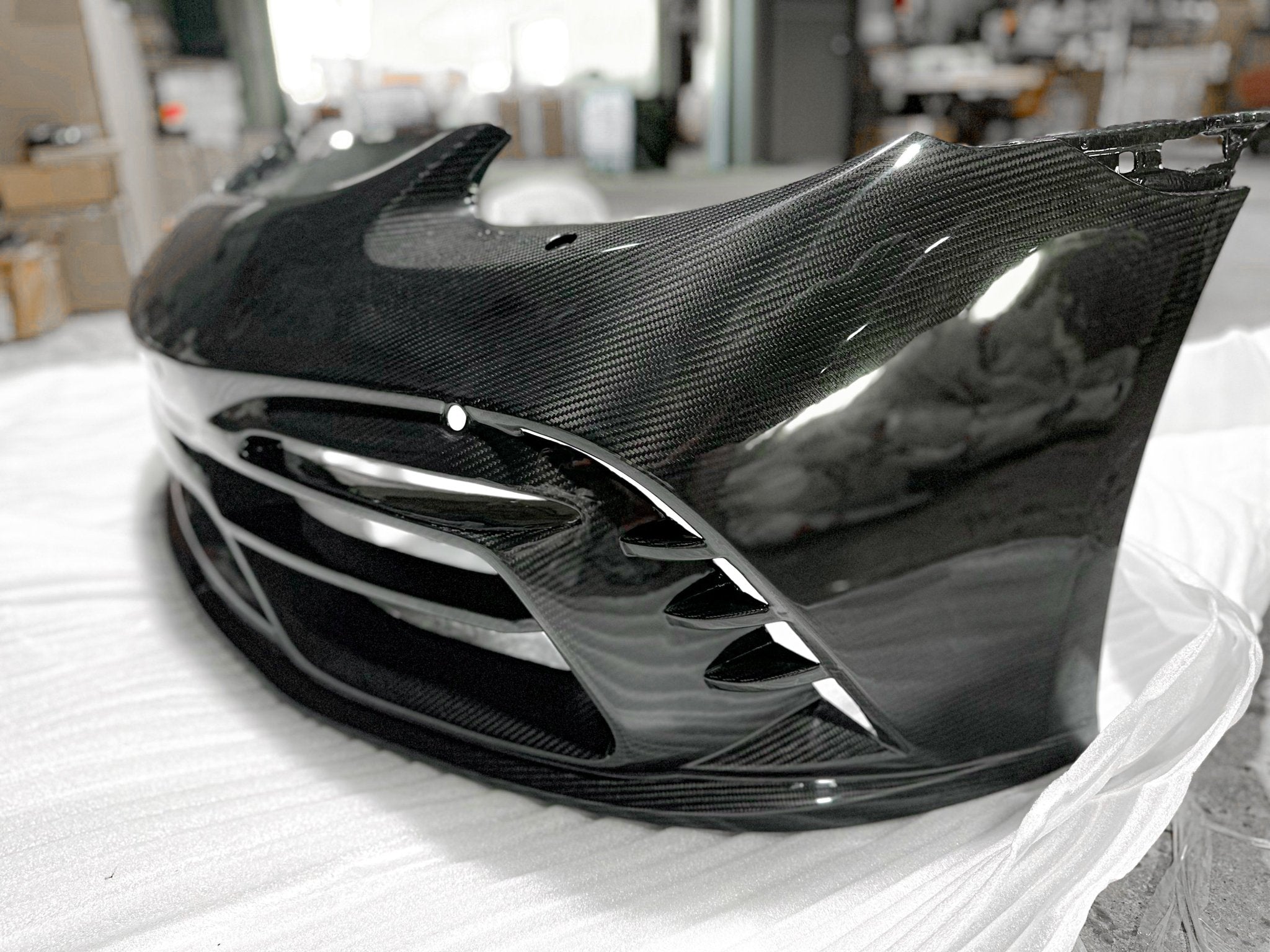 TAKD Carbon Pre - preg Carbon Fiber Front Bumper & Lip for Porsche 718 Boxster / Cayman Aftermarket Carbon Fiber Part / Bodykit - Robot Bodykits