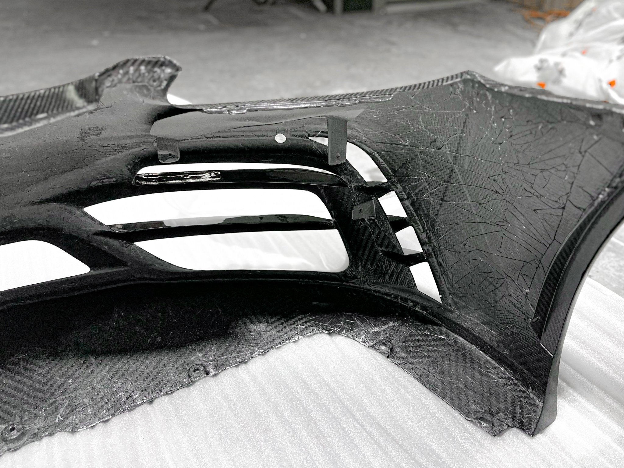 TAKD Carbon Pre - preg Carbon Fiber Front Bumper & Lip for Porsche 718 Boxster / Cayman Aftermarket Carbon Fiber Part / Bodykit - Robot Bodykits