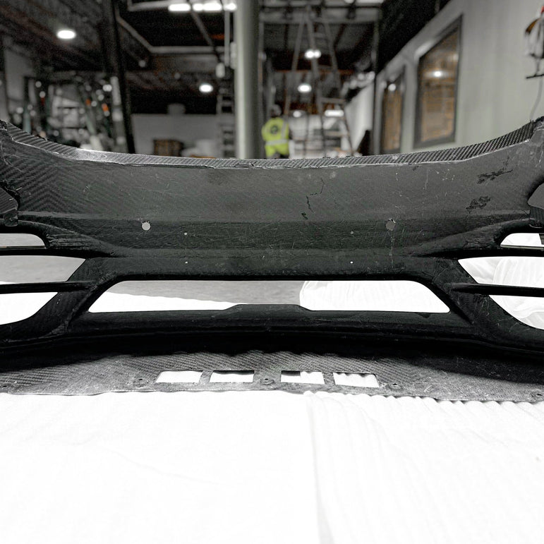TAKD Carbon Pre - preg Carbon Fiber Front Bumper & Lip for Porsche 718 Boxster / Cayman Aftermarket Carbon Fiber Part / Bodykit - Robot Bodykits