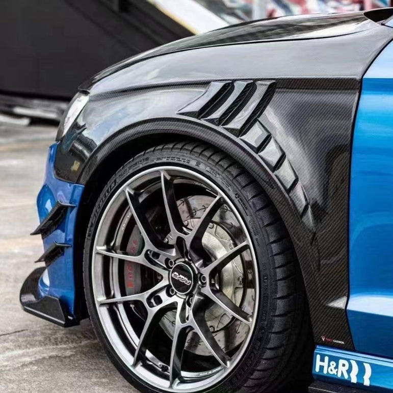 TAKD Carbon Pre - preg Carbon Fiber Front Fenders for Audi RS3 8V 2018 - 2020 Saloon (Sedan) Aftermarket Carbon Fiber Part / Bodykit - Robot Bodykits