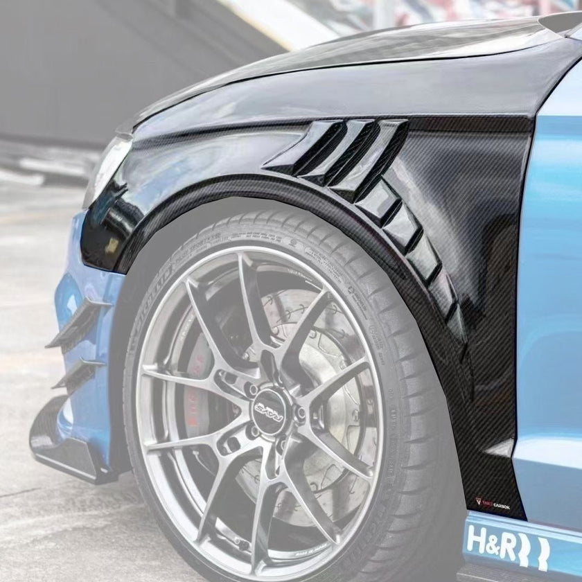 TAKD Carbon Pre - preg Carbon Fiber Front Fenders for Audi RS3 8V 2018 - 2020 Saloon (Sedan) Aftermarket Carbon Fiber Part / Bodykit - Robot Bodykits