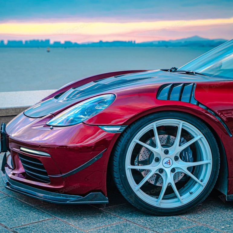 TAKD Carbon Pre-preg Carbon Fiber Hood Bonnet Porsche 718 Boxster / Cayman & 911 991.1 991.2