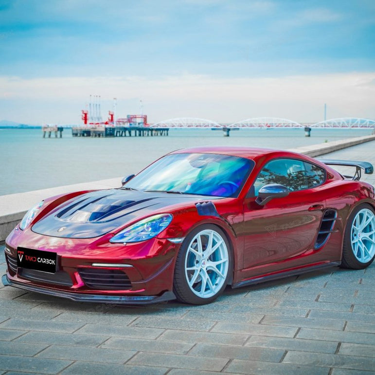 TAKD Carbon Pre-preg Carbon Fiber Hood Bonnet Porsche 718 Boxster / Cayman & 911 991.1 991.2