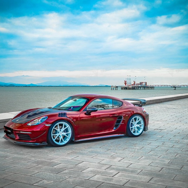 TAKD Carbon Pre-preg Carbon Fiber Hood Bonnet Porsche 718 Boxster / Cayman & 911 991.1 991.2