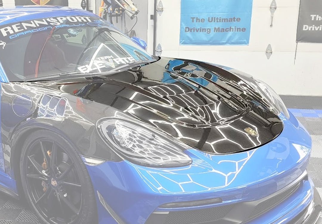 TAKD Carbon Pre - preg Carbon Fiber Hood Bonnet Porsche 718 Boxster / Cayman & 911 991.1 991.2 Aftermarket Carbon Fiber Part / Bodykit - Robot Bodykits