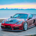 TAKD Carbon Pre - preg Carbon Fiber Hood Bonnet Porsche 718 Boxster / Cayman & 911 991.1 991.2 Aftermarket Carbon Fiber Part / Bodykit - Robot Bodykits