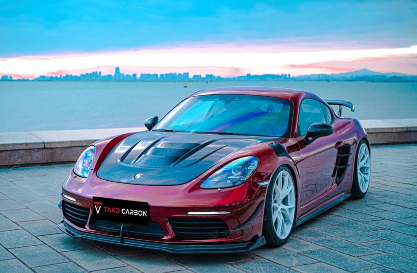 TAKD Carbon Pre - preg Carbon Fiber Hood Bonnet Porsche 718 Boxster / Cayman & 911 991.1 991.2 Aftermarket Carbon Fiber Part / Bodykit - Robot Bodykits