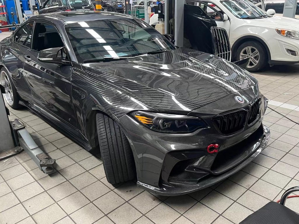 TAKD Double - sided Pre - preg Carbon Hood for BMW M2 / M2C F87 2016 - 2021 Aftermarket Carbon Fiber Part / Bodykit - Robot Bodykits