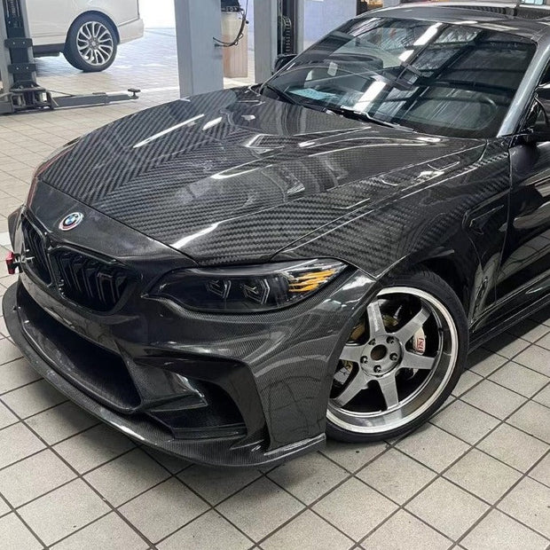 TAKD Double - sided Pre - preg Carbon Hood for BMW M2 / M2C F87 2016 - 2021 Aftermarket Carbon Fiber Part / Bodykit - Robot Bodykits