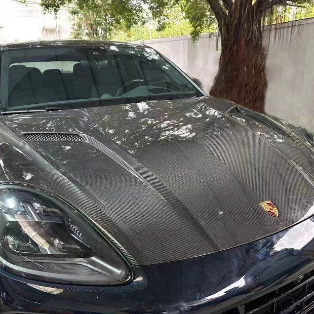TAKD Double - Sided Pre - preg Carbon Hood for Porsche Cayenne / GTS / Turbo 9Y0 9Y3 Aftermarket Carbon Fiber Part / Bodykit - Robot Bodykits