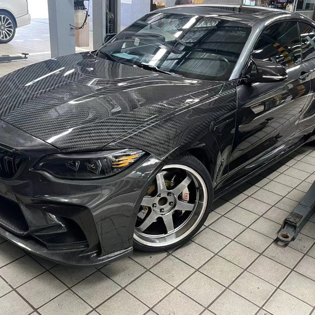 TAKD Pre - preg Carbon Front Fenders for BMW M2 / M2C F87 2016 - 2021 Aftermarket Carbon Fiber Part / Bodykit - Robot Bodykits