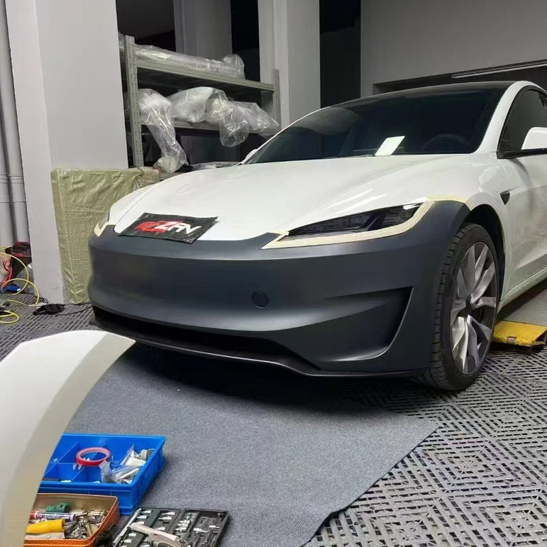 Tesla Model 3 2023+ Performance Style Front Bumper Kit Aftermarket Carbon Fiber Part / Bodykit - Robot Bodykits