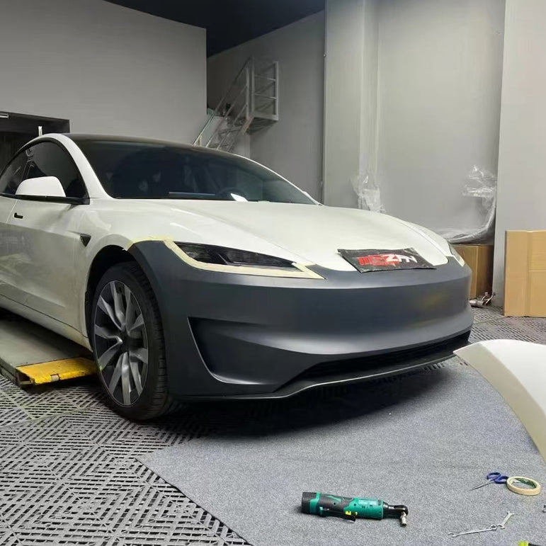 Tesla Model 3 2023+ Performance Style Front Bumper Kit Aftermarket Carbon Fiber Part / Bodykit - Robot Bodykits