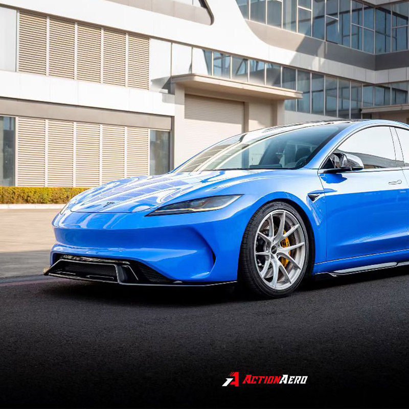 Tesla Model 3 Highland 2023 - 2027 AE Front Bumper Replacement Aftermarket Carbon Fiber Part / Bodykit - Robot Bodykits