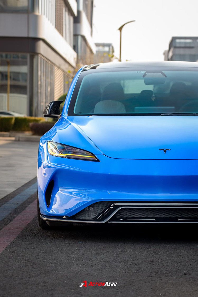 Tesla Model 3 Highland 2023 - 2027 AE Front Bumper Replacement Aftermarket Carbon Fiber Part / Bodykit - Robot Bodykits