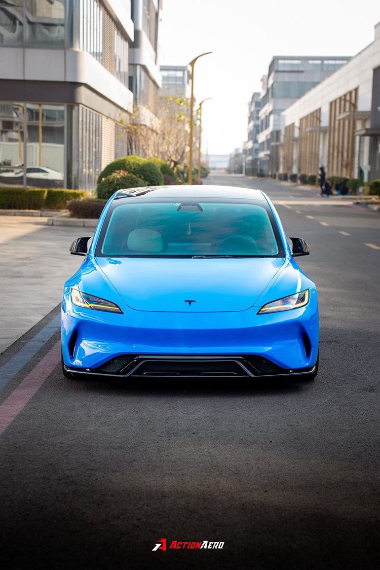 Tesla Model 3 Highland 2023 - 2027 AE Front Bumper Replacement Aftermarket Carbon Fiber Part / Bodykit - Robot Bodykits