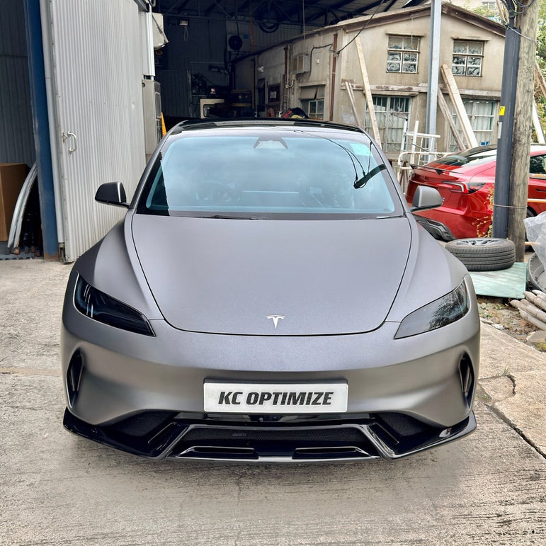 Tesla Model 3 Highland 2023 - 2027 AE Front Bumper Replacement Aftermarket Carbon Fiber Part / Bodykit - Robot Bodykits