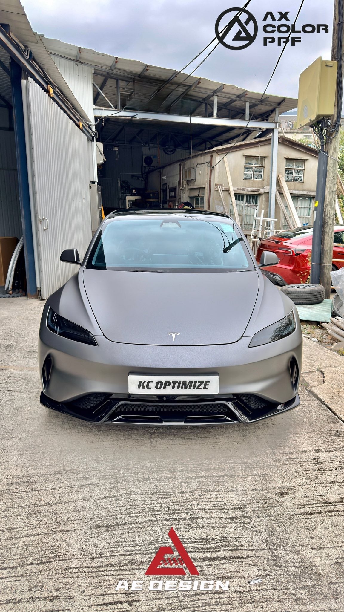 Tesla Model 3 Highland 2023 - 2027 AE Front Bumper Replacement Aftermarket Carbon Fiber Part / Bodykit - Robot Bodykits