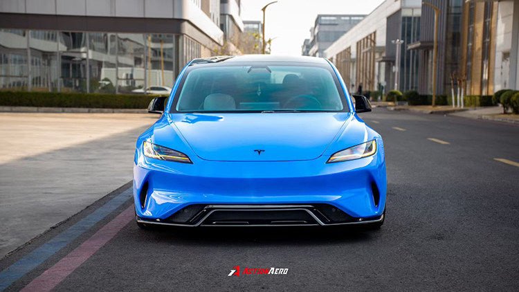 Tesla Model 3 Highland 2023 - 2027 AE Front Bumper Replacement Aftermarket Carbon Fiber Part / Bodykit - Robot Bodykits