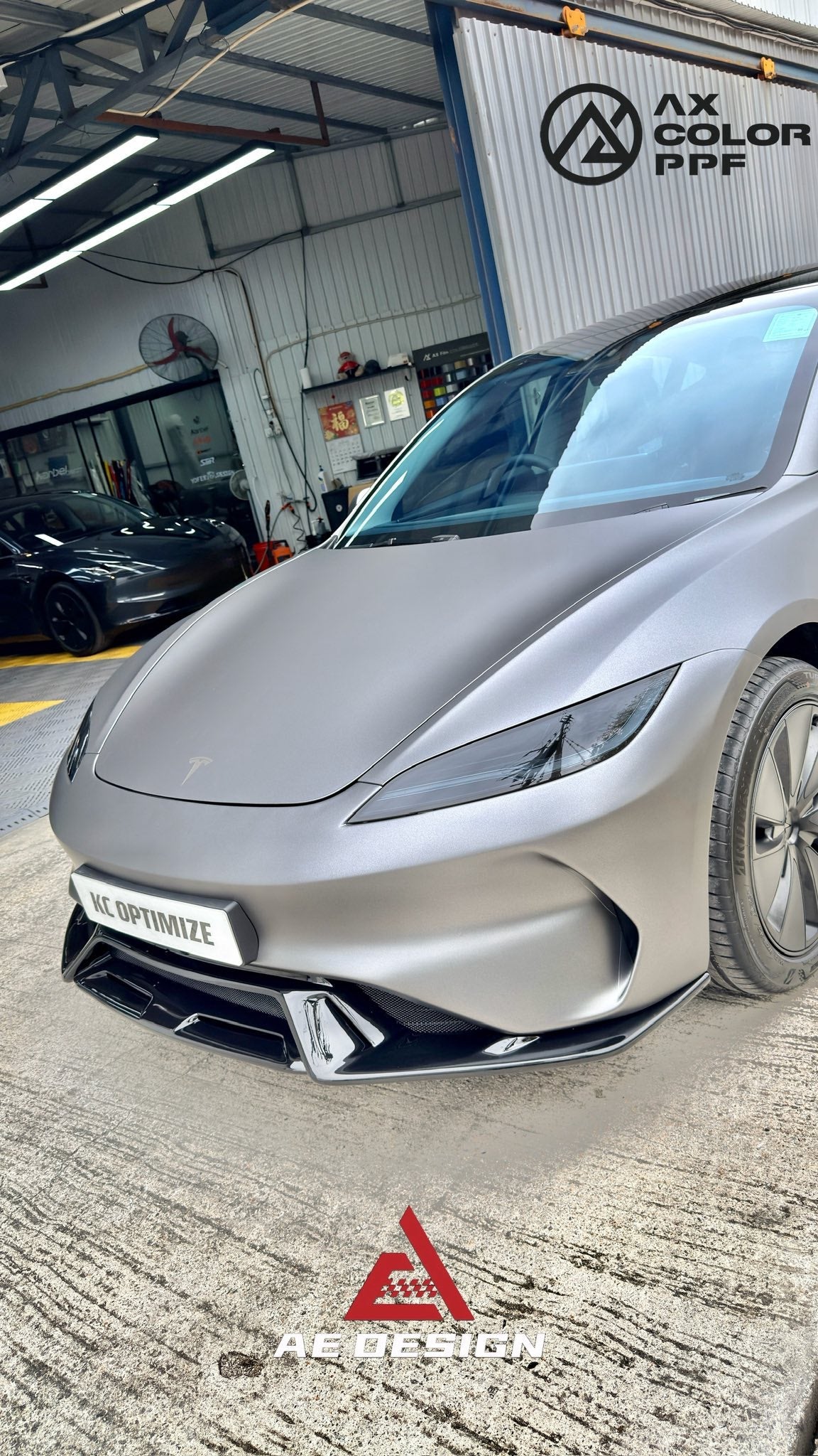 Tesla Model 3 Highland 2023 - 2027 AE Front Bumper Replacement Aftermarket Carbon Fiber Part / Bodykit - Robot Bodykits