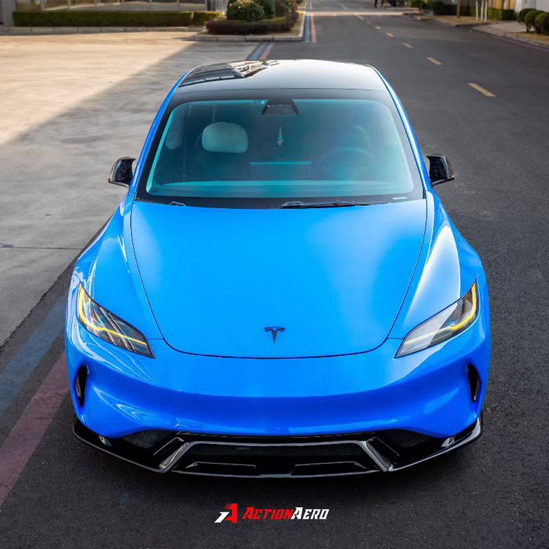 Tesla Model 3 Highland 2023 - 2027 AE Front Bumper Replacement Aftermarket Carbon Fiber Part / Bodykit - Robot Bodykits