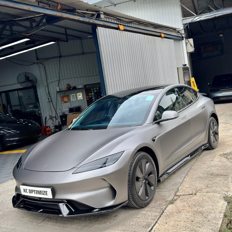 Tesla Model 3 Highland 2023 - 2027 AE Front Bumper Replacement Aftermarket Carbon Fiber Part / Bodykit - Robot Bodykits