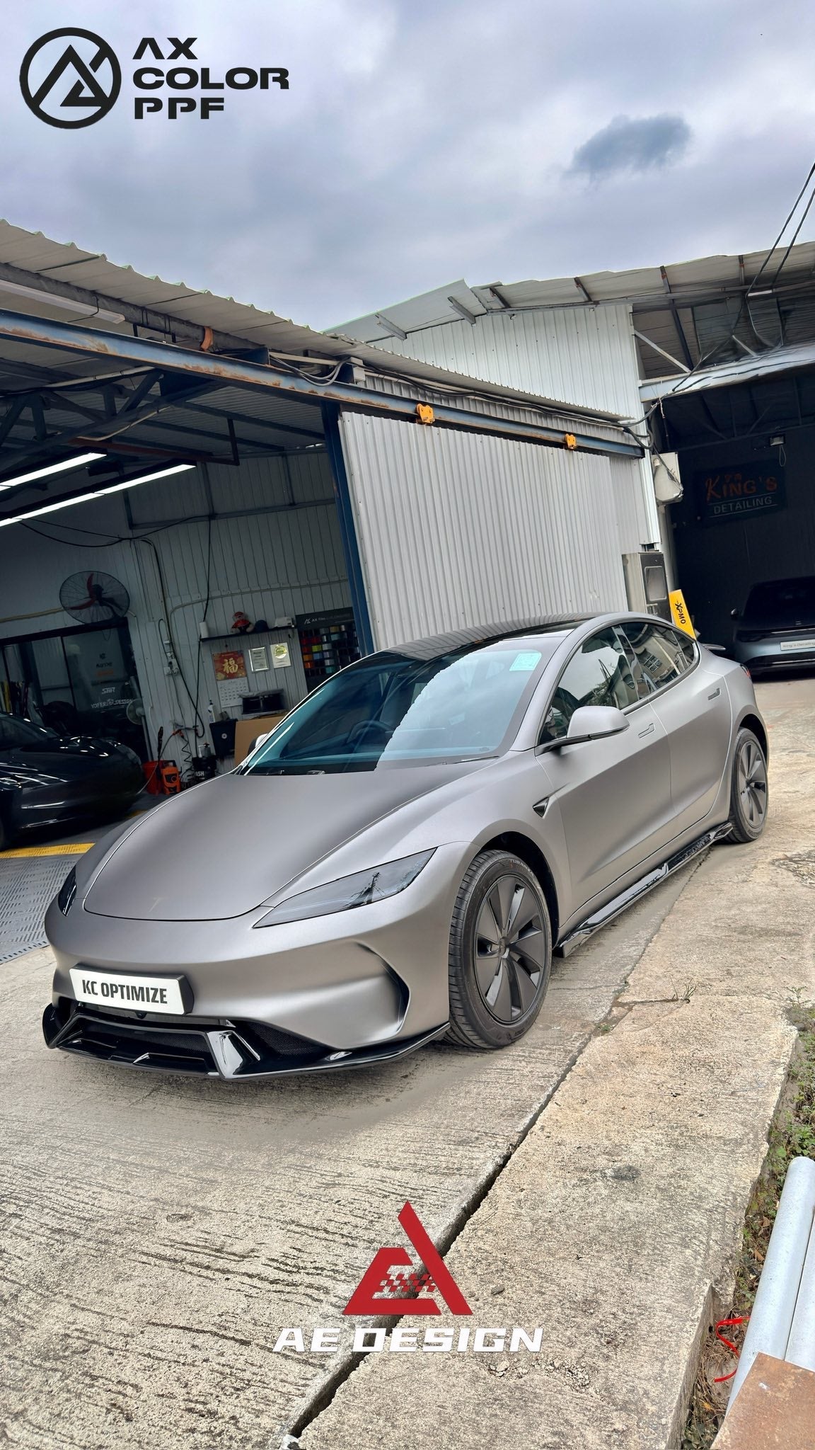 Tesla Model 3 Highland 2023 - 2027 AE Front Bumper Replacement Aftermarket Carbon Fiber Part / Bodykit - Robot Bodykits