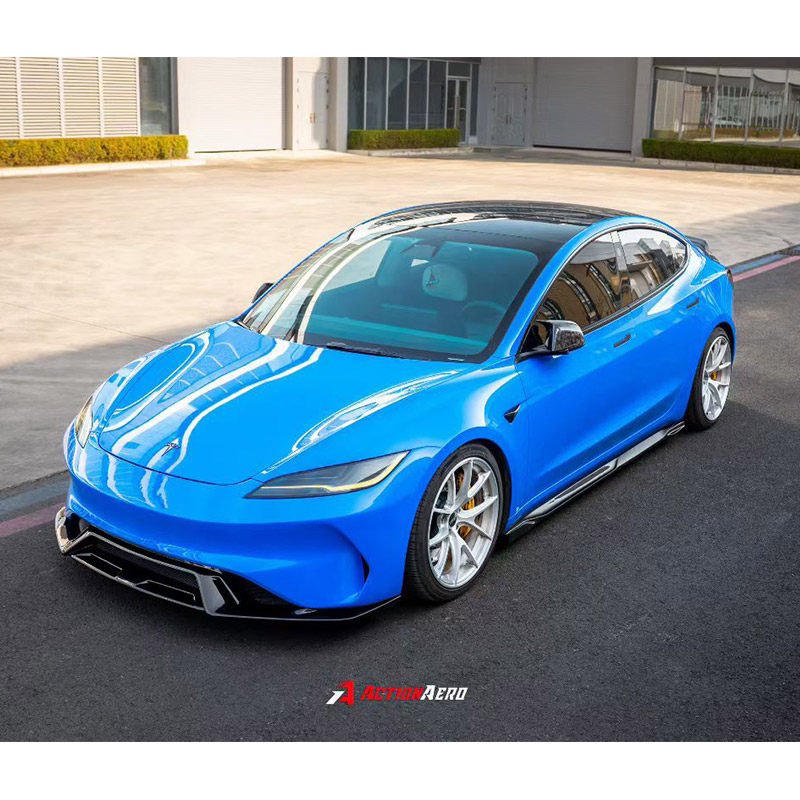 Tesla Model 3 Highland 2023 - 2027 AE Front Bumper Replacement Aftermarket Carbon Fiber Part / Bodykit - Robot Bodykits
