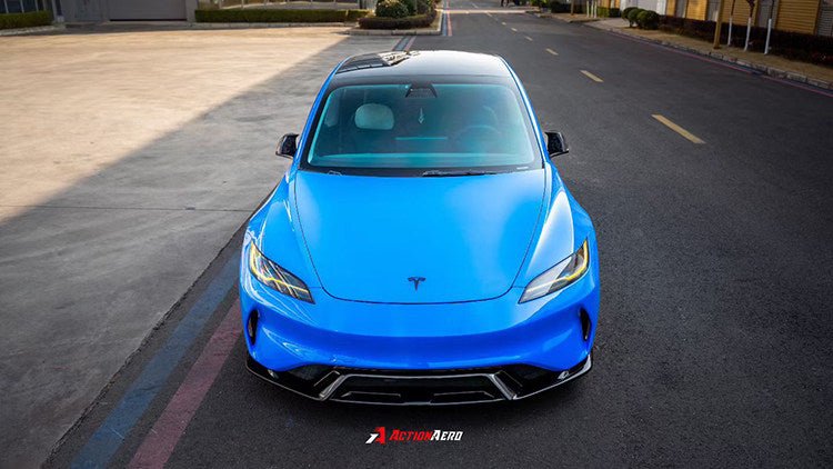 Tesla Model 3 Highland 2023 - 2027 AE Front Bumper Replacement Aftermarket Carbon Fiber Part / Bodykit - Robot Bodykits