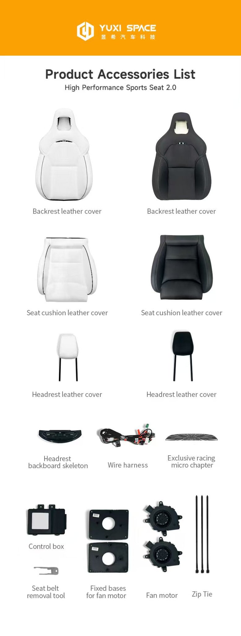 Tesla Model 3 & Y Performance Sports Seats 2.0 (Integrated - EASY INSTALL) Aftermarket Carbon Fiber Part / Bodykit - Robot Bodykits