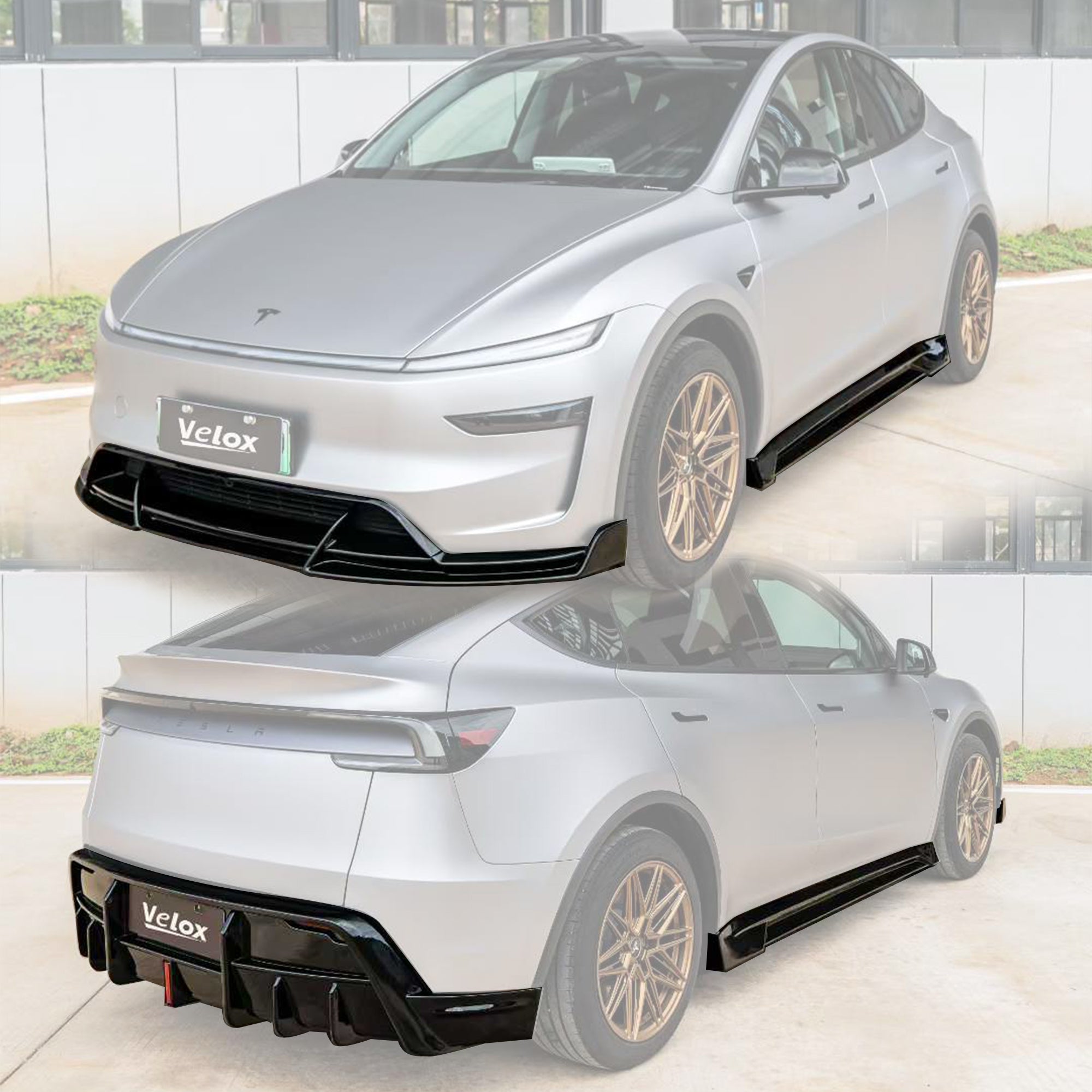 Velox 2025+ Tesla Model Y Lowline Kit Gloss Black Bodykit Aftermarket Carbon Fiber Part / Bodykit - Robot Bodykits