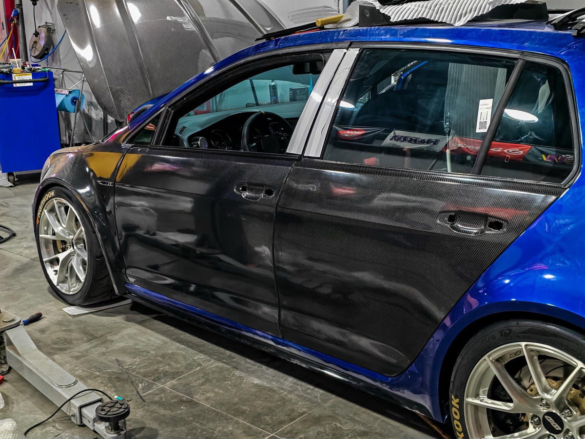 Volkswagen Golf Mk7/Mk7.5 (4 Door) OEM+ Double Sided Carbon Fibre Replacement Doors (4) (SE/GTI/R) Aftermarket Carbon Fiber Part / Bodykit - Robot Bodykits