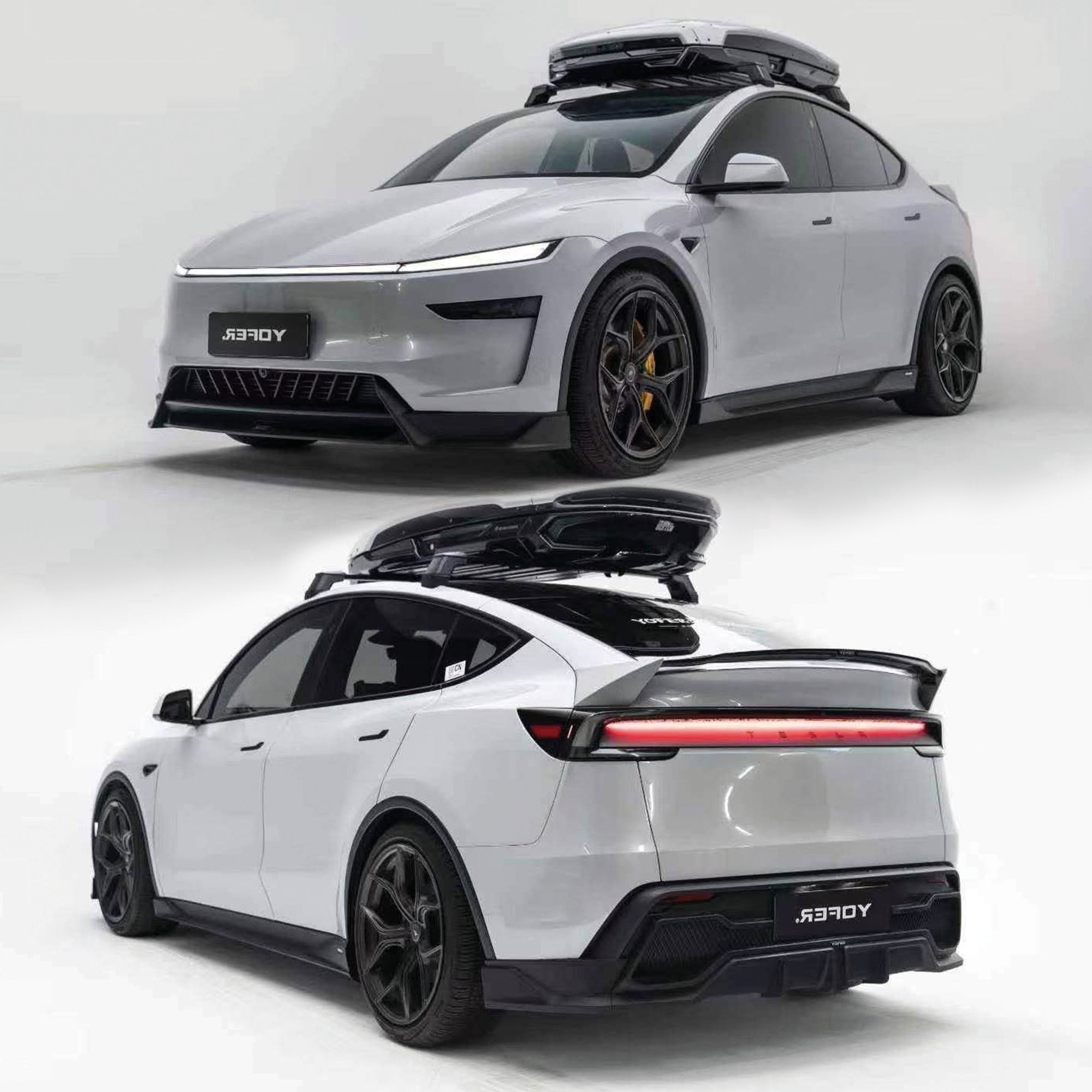 Yofer 2025+ Tesla Model Y Matte Black Lowline Kit Aftermarket Carbon Fiber Part / Bodykit - Robot Bodykits