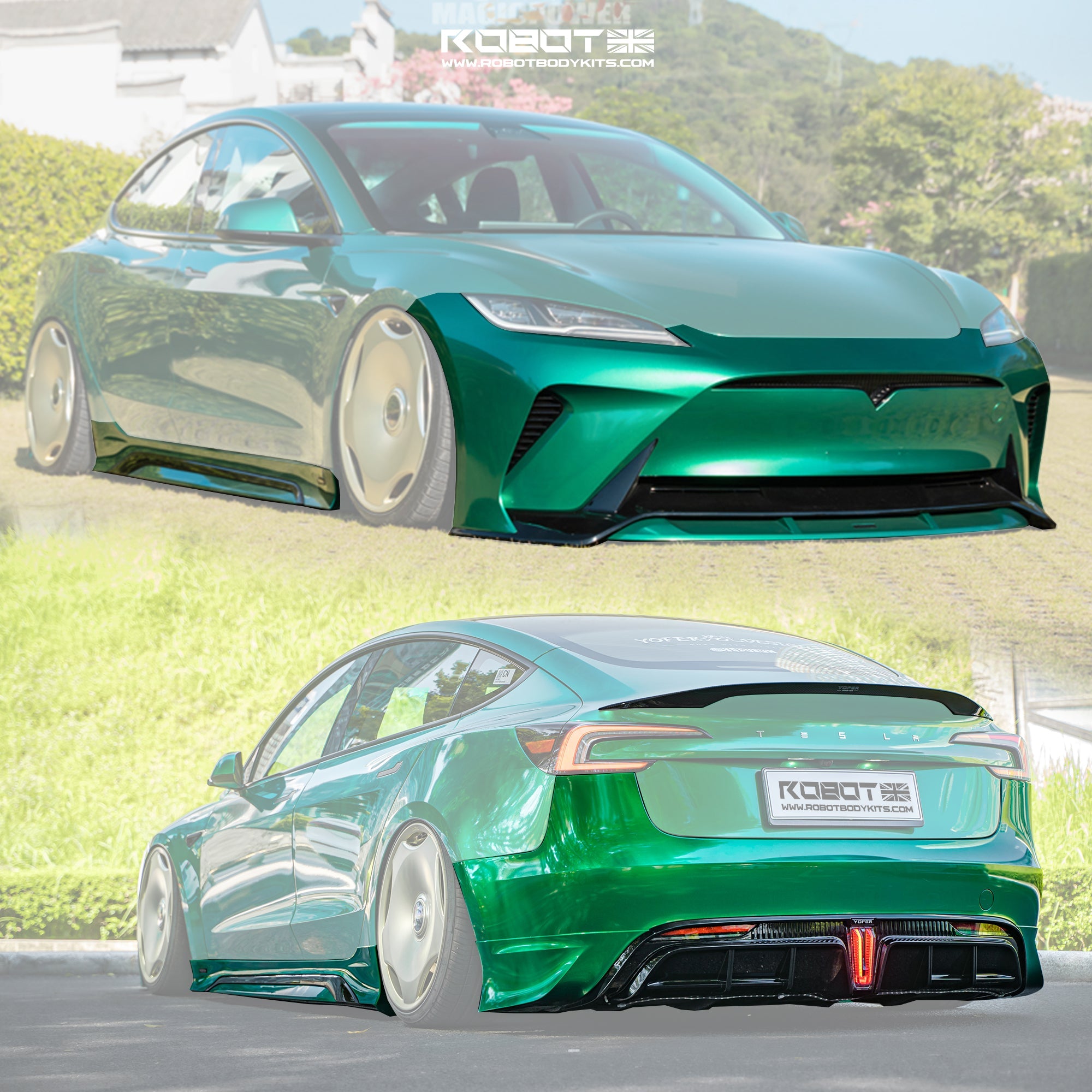 Yofer Tesla Model 3 2024+ Highland Full Polypropylene Painted Bodykit Aftermarket Carbon Fiber Part / Bodykit - Robot Bodykits