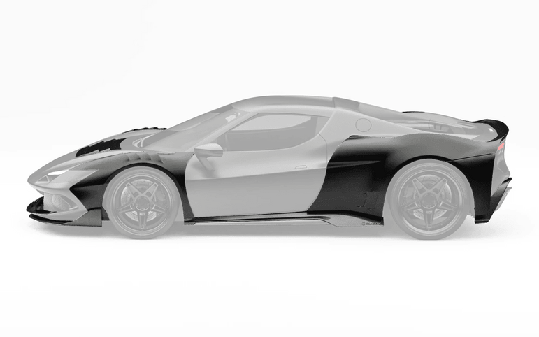 ZACOE Ferrari 296 GTB Carbon Fibre Widebody kit (17pcs/set) Aftermarket Carbon Fiber Part / Bodykit - Robot Bodykits