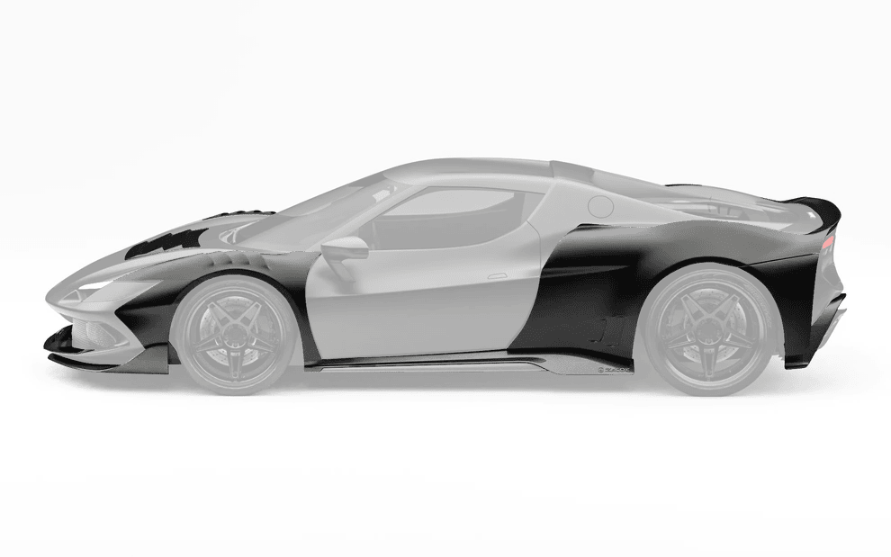 ZACOE Ferrari 296 GTB Carbon Fibre Widebody kit (17pcs/set) Aftermarket Carbon Fiber Part / Bodykit - Robot Bodykits