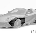 ZACOE Ferrari 812 GTS Carbon Fibre Widebody kit (12pcs/set) Aftermarket Carbon Fiber Part / Bodykit - Robot Bodykits