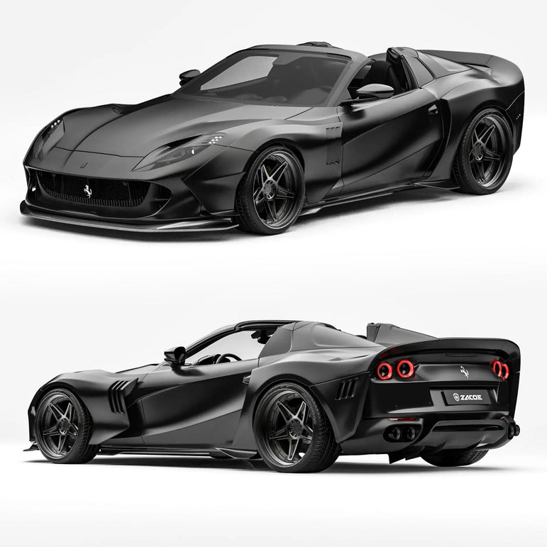 ZACOE Ferrari 812 GTS Carbon Fibre Widebody kit (12pcs/set) Aftermarket Carbon Fiber Part / Bodykit - Robot Bodykits