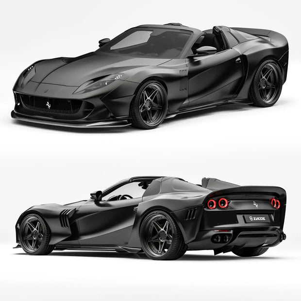 ZACOE Ferrari 812 GTS Carbon Fibre Widebody kit (12pcs/set) Aftermarket Carbon Fiber Part / Bodykit - Robot Bodykits