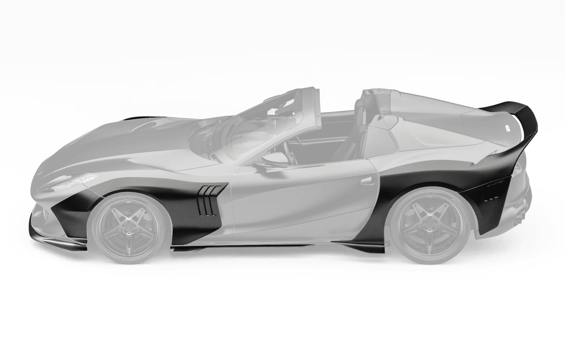 ZACOE Ferrari 812 GTS Carbon Fibre Widebody kit (12pcs/set) Aftermarket Carbon Fiber Part / Bodykit - Robot Bodykits