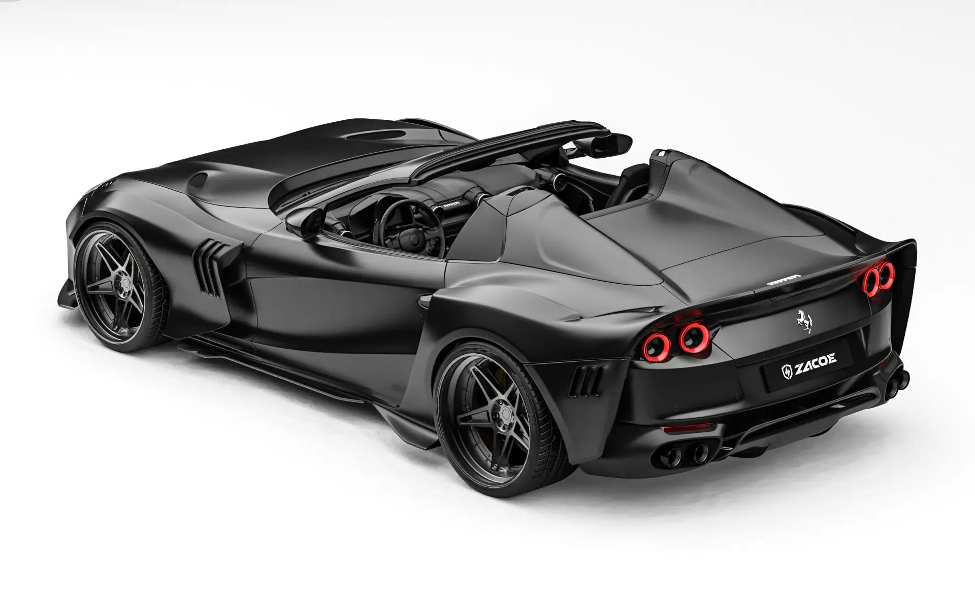 ZACOE Ferrari 812 GTS Carbon Fibre Widebody kit (12pcs/set) Aftermarket Carbon Fiber Part / Bodykit - Robot Bodykits