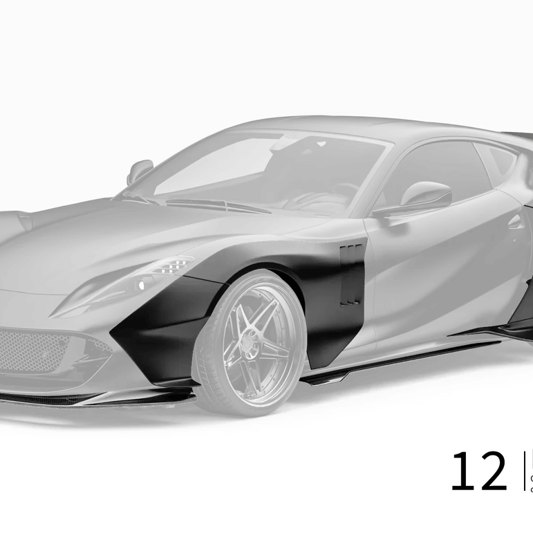 ZACOE Ferrari 812 Superfast Carbon Fibre Widebody kit (12pcs/set) Aftermarket Carbon Fiber Part / Bodykit - Robot Bodykits