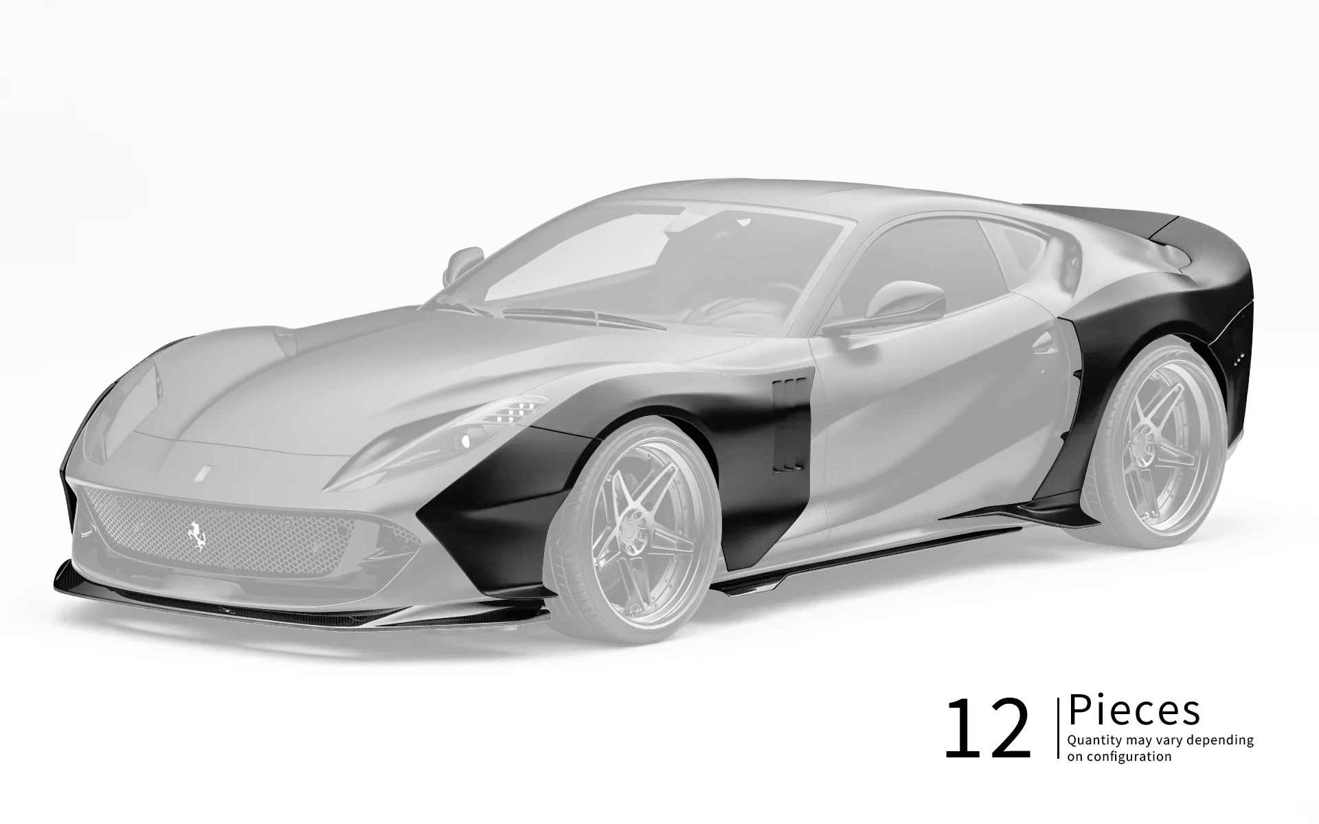 ZACOE Ferrari 812 Superfast Carbon Fibre Widebody kit (12pcs/set) Aftermarket Carbon Fiber Part / Bodykit - Robot Bodykits