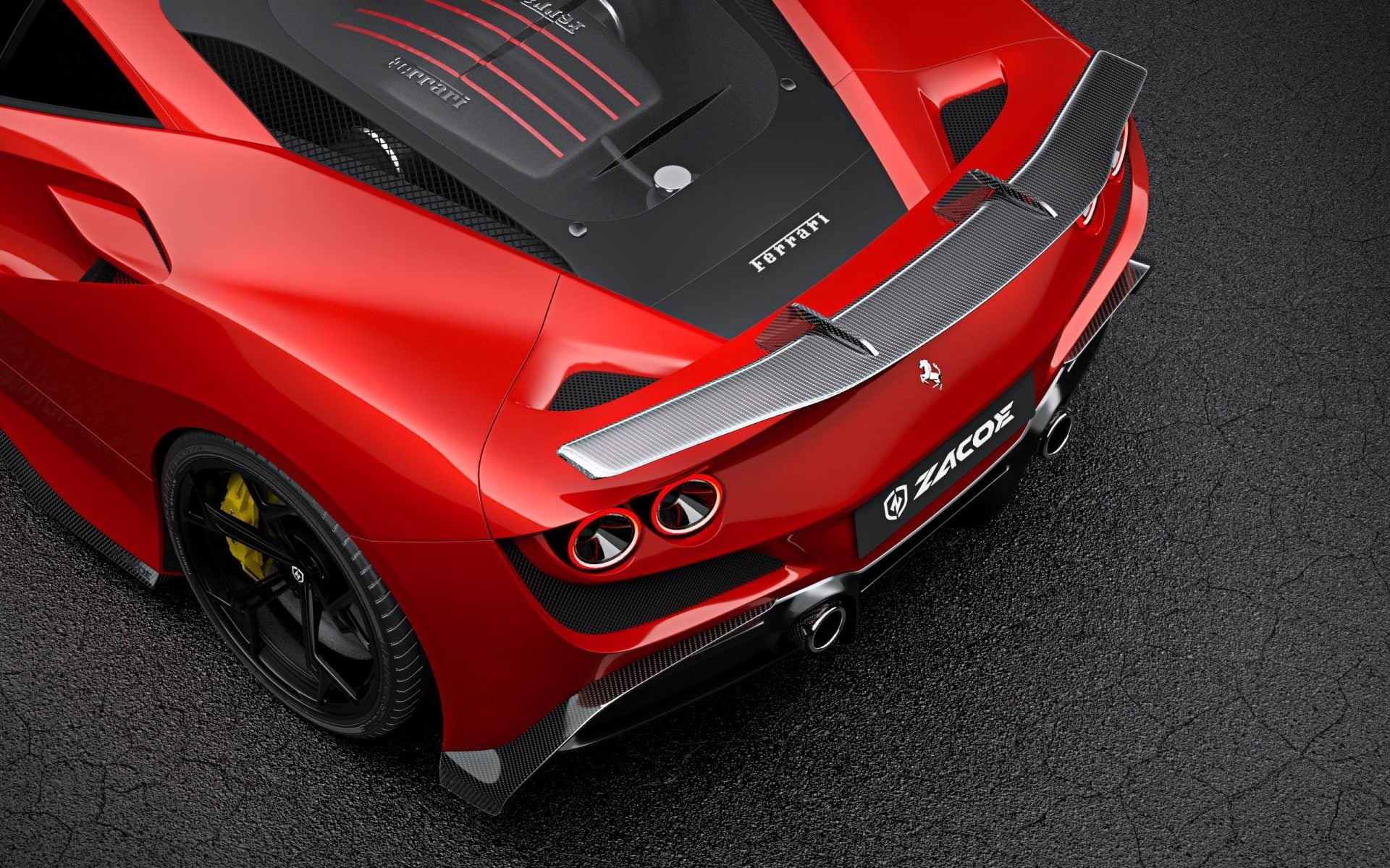 ZACOE Ferrari F8 Tributo Carbon Fibre Body kit (14pcs/set) Aftermarket Carbon Fiber Part / Bodykit - Robot Bodykits