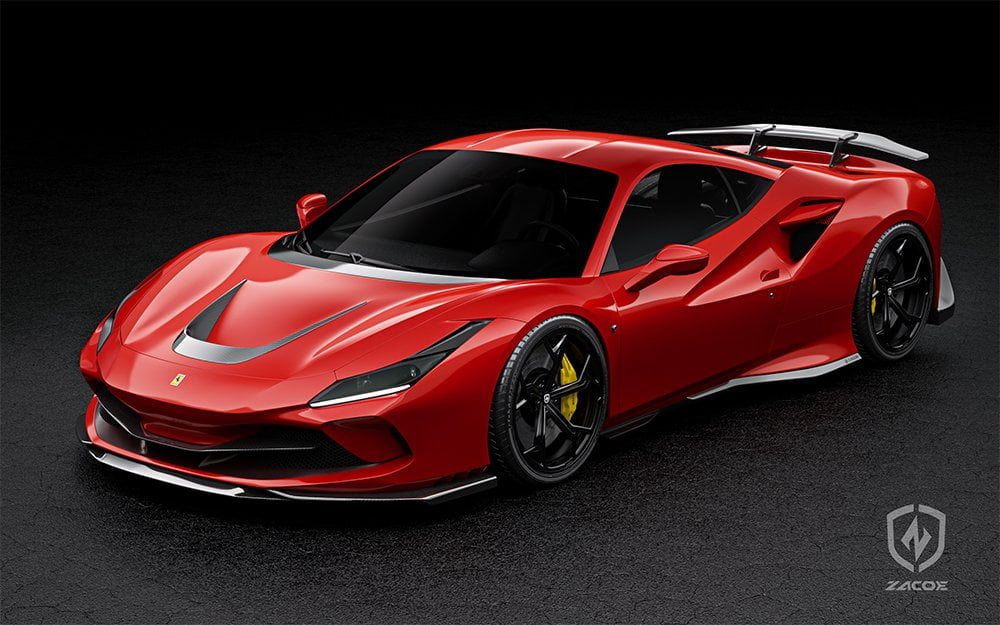 ZACOE Ferrari F8 Tributo Carbon Fibre Body kit (14pcs/set) Aftermarket Carbon Fiber Part / Bodykit - Robot Bodykits