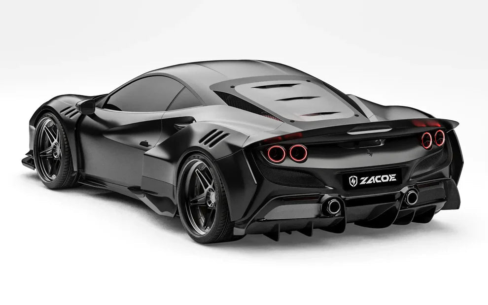 ZACOE Ferrari F8 Tributo Carbon Fibre Widebody kit (18pcs/set) Aftermarket Carbon Fiber Part / Bodykit - Robot Bodykits