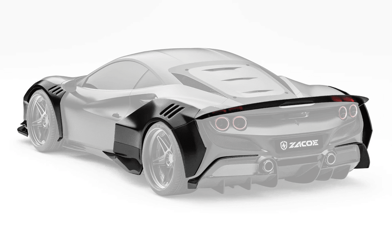 ZACOE Ferrari F8 Tributo Carbon Fibre Widebody kit (18pcs/set) Aftermarket Carbon Fiber Part / Bodykit - Robot Bodykits