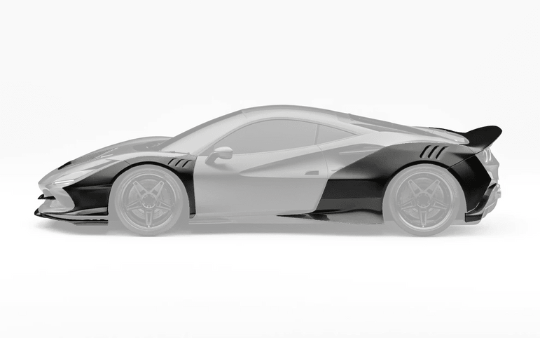 ZACOE Ferrari F8 Tributo Carbon Fibre Widebody kit (18pcs/set) Aftermarket Carbon Fiber Part / Bodykit - Robot Bodykits