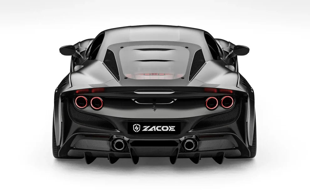 ZACOE Ferrari F8 Tributo Carbon Fibre Widebody kit (18pcs/set) Aftermarket Carbon Fiber Part / Bodykit - Robot Bodykits